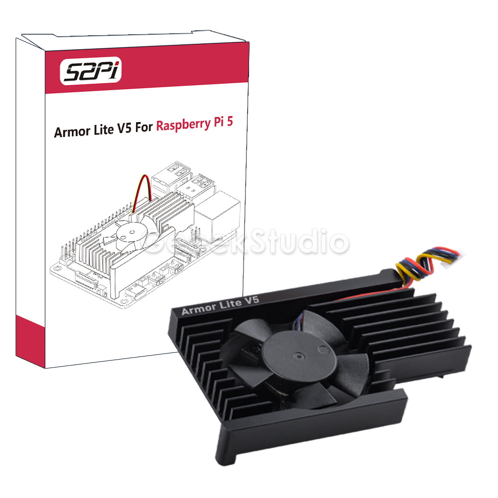 Pi 5 Case - Radiator CNC ze stopu aluminium Armor