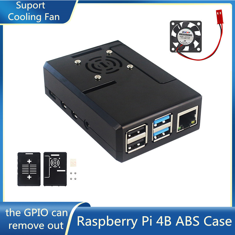 Pi 4 Case - Obudowa ABS do Raspberry Pi, czarna