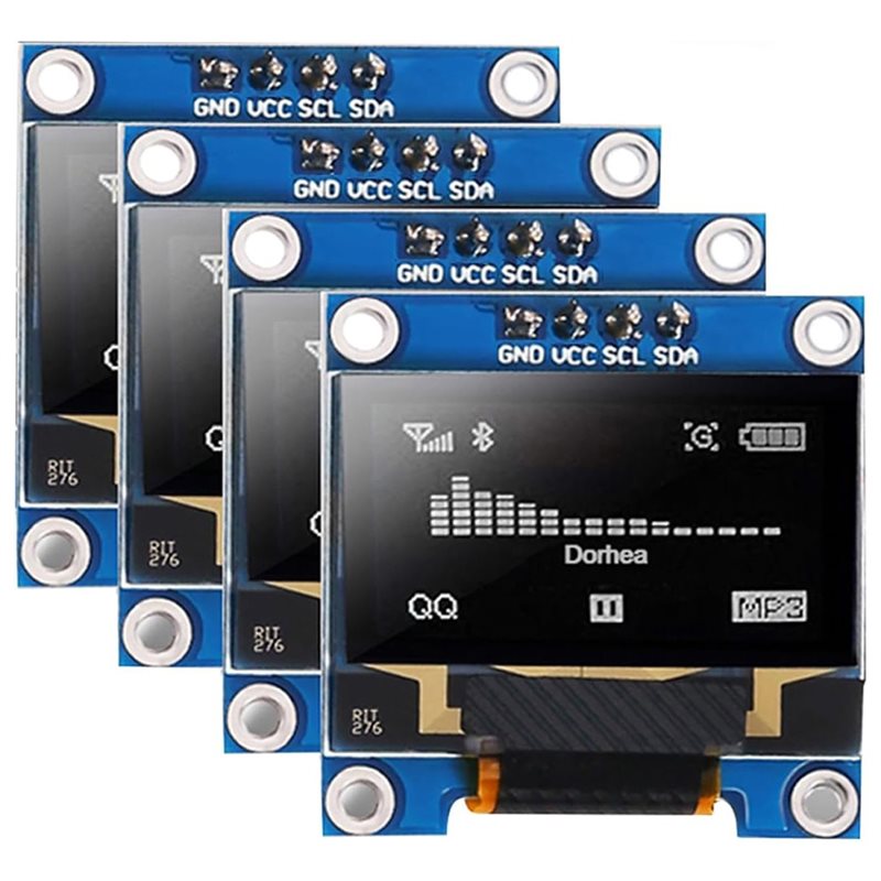 Pi Display - A37T-4Pcs 0.96-calowy moduł wyświetlacza OLED SSD1306