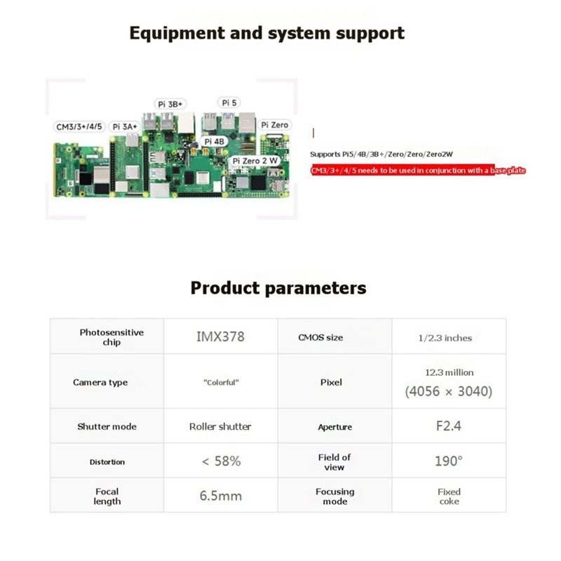 Moduł kamery IMX378-190 12.3MP – Pi Camera Module recenzja i cena