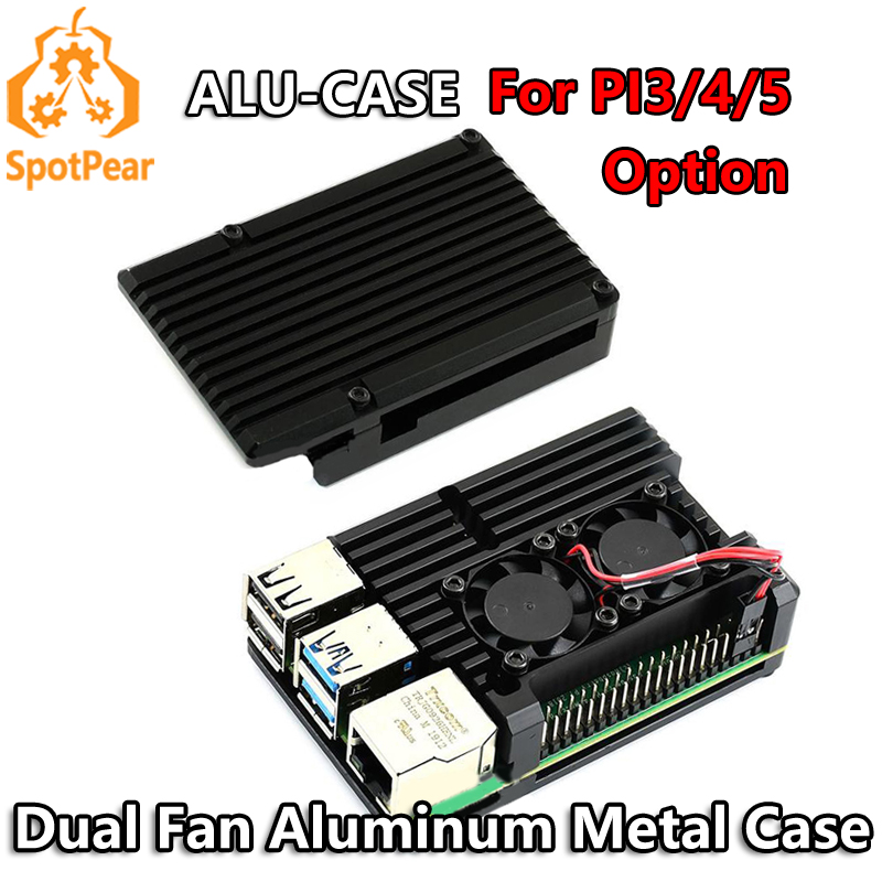 Aluminiowa obudowa z dwoma wen – Pi 4 Case recenzja i cena